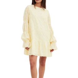 NA-KD Dress with Sleeve Details - Light Yellow