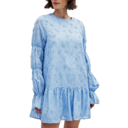 NA-KD Dress with Sleeve Details - Blue