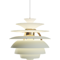 Louis Poulsen PH Snowball Dusty Green/Brass Pendellampa ∅ 40cm