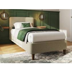 GFW Addison Single Beige Bed Frame Cream