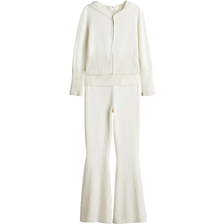 H&M Mädchen 2-teiliges Feinstrickset Weiß 9-10Y