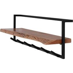KAWOLA Nerea Acacia Metal 6 Hooks Black Coat Hook 100cm