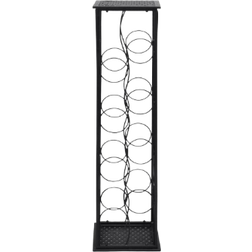 vidaXL 240941 Black Wine Rack 23.5x100cm