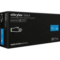 Mercator Nitrylex Powder Free Gloves 100-pack - Black