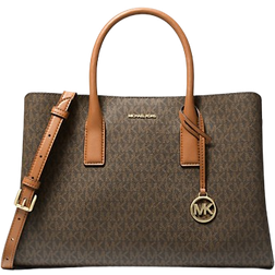 Michael Kors Ruthie Large Signature Logo Satchel - Brn/Acorn