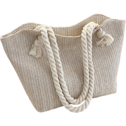 Shein Women's New Fashion Versatile Tote Bag, Shoulder Bag, Straw Bag, Beach Bag, Suitable For Commuting, Vacation, Outing