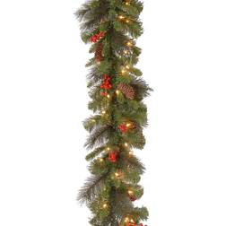 National Tree Company Garlands Crestwood Spruce with Clear Lights Green