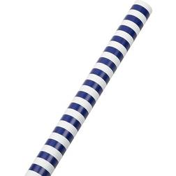 Jam Paper Gift Wrapping Papers Striped Blue/White 2-pack