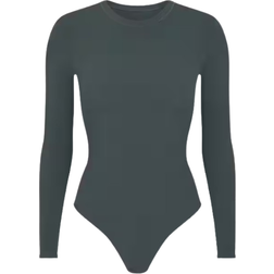 SKIMS Fits Everybody Long Sleeve Crew Neck Bodysuit - Deep Sea