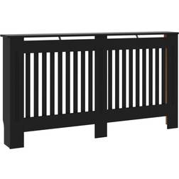 vidaXL Cubierta Para Radiador MDF Negro 152x19x81 cm