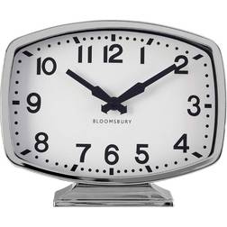 Premier Housewares Bailie Silver Table Clock 23cm