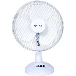 Oypla 12" Oscillating Desk Top Fan White