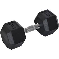 Homcom Single Rubber Hex Dumbbell 15KG