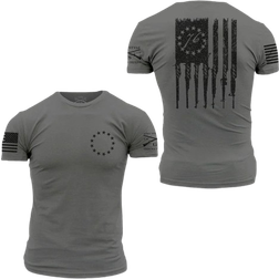 Grunt Style Betsy Rifle Flag T-shirt - Heavy Metal