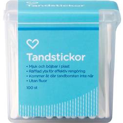 Hjärtats Plast Tandstickor 100 St