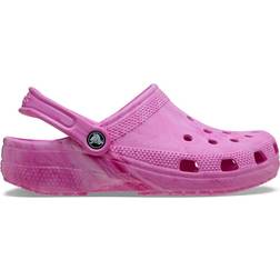 Crocs Kid's Classic Watercolor Marbled Clog - Pink Swirl