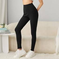 Shein High Elastic Waist Casual Comfortable Sports Suit - Letter Printed