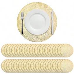 Shein Disposable Placemats Set 13 Inch Place Mat Gold
