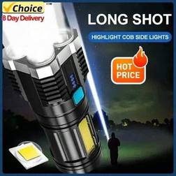 Shein USB Rechargeable 4 LED Flashlight COB