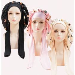 Shein 3 Pieces Silk Butterfly Bonnet For Women
