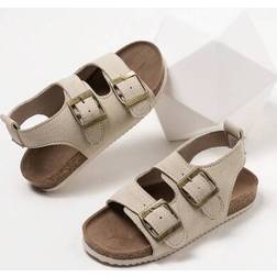 Shein Buckle Heart Decorated Flat Cork Sandals - Beach