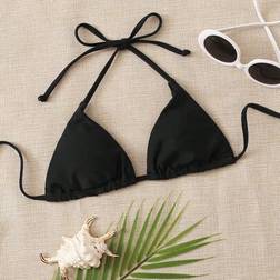 Shein Summer Beach Halter Triangle Bikini Top