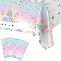 Shein Unicorn Theme Disposable Plastic Tablecloth