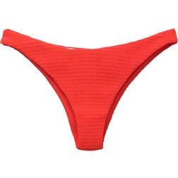 Pull&Bear Textured Bikini Bottoms - Red