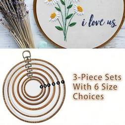 Shein 3PCS Vintage Round Embroidery Hoop Frame Kit