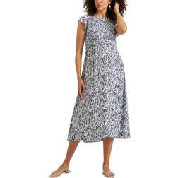 Ripe Maternity Edie Print Nursing Dress Indigo White