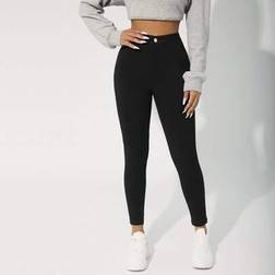 Shein Casual Solid Color Slim Fit Long Pants