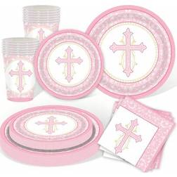 Shein Pink First Holy Baptism Tableware Set