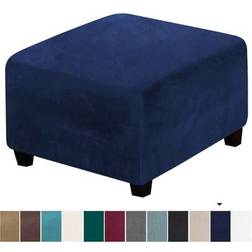 Shein Footstool Velvet Stretch Sofa Storage Loose Covers Blue