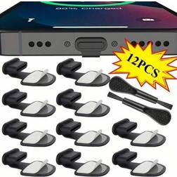 Shein 12pcs USB C Anti-Lost Silicone Dust Plug