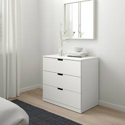 IKEA Nordli 3 Skuffer Hvid 80x76 cm Kommode
