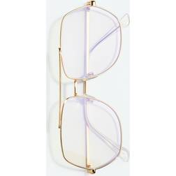 H&M Dame Guld Briller Med Blålysfilter