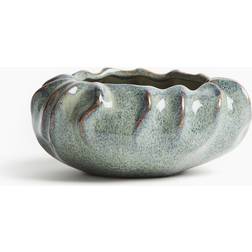 H&M Small Stoneware Turquoise Serving Bowl