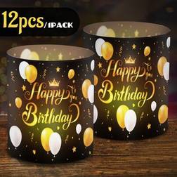 Shein 12-Piece Happy Birthday Candle Holders Set