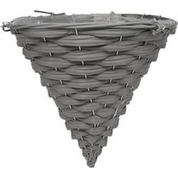 Smart Garden Faux Rattan Grey Cone Hanging Basket 35 cm