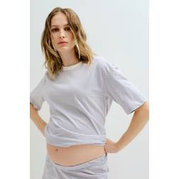 H&M White Blue Striped Before After Cotton Pyjamas XL