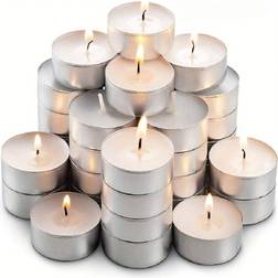 Shein 50pcs Unscented Long Lasting Tea Light Candles 3.5cm Candle