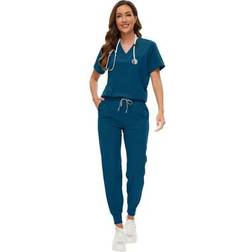 Shein Scrubs Women Nursing Beauty SPA Uniforms Set