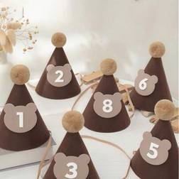 Shein 17cm 12cm Brown Bear Shape Birthday Hat