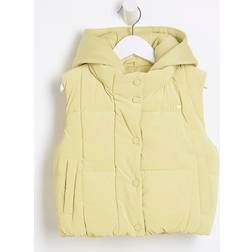 River Island Mini Girls Yellow Nylon Gilet - Yellow