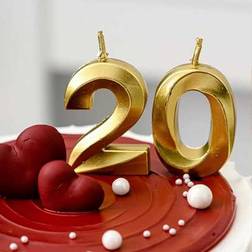 Shein Gold-Color Shell Number 0-9 Birthday Candle