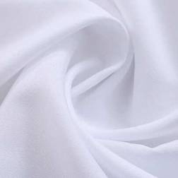 Shein Plain Weave Polyester Fabric 1 Piece Fabrics White