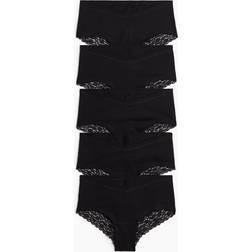 H&M Svart MAMA 5-Pack Bomullstrosa Hipster XS