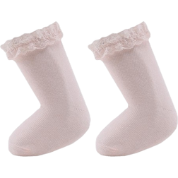 Name It Baby Lace Socks 2-pack - Pink/Strawberry Cream (13163783)