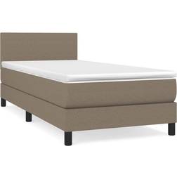 vidaXL Bed Frame with Mattress Taupe Frame Bed 90x190cm