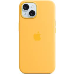 Apple Silicone Case with MagSafe for iPhone 15 Sunshine